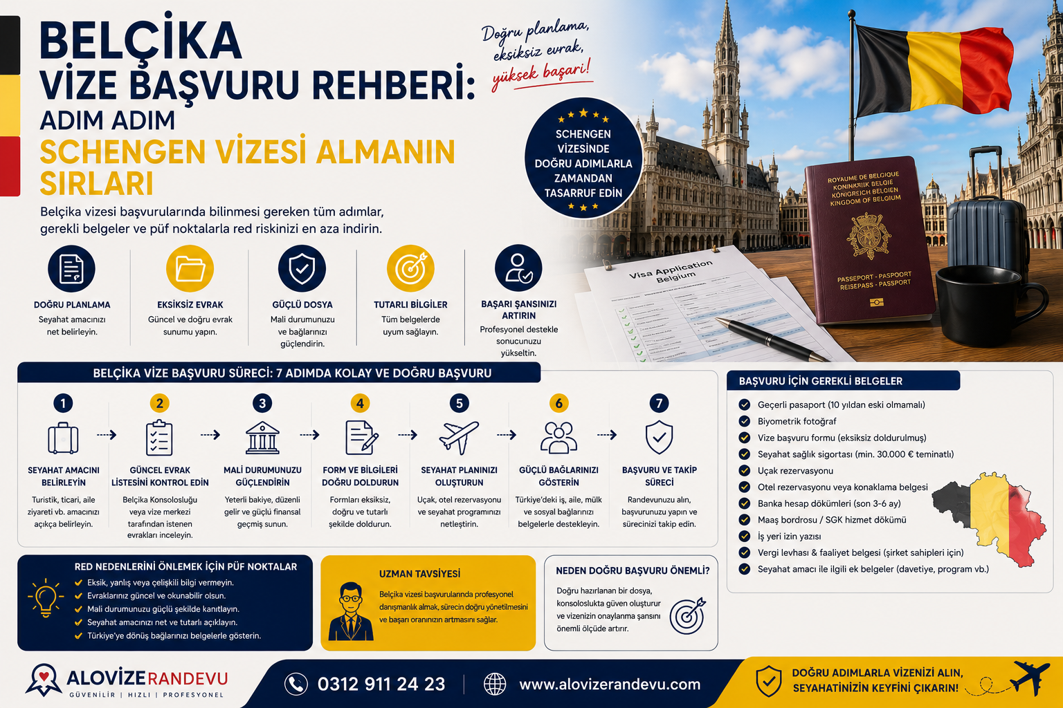 Belçika Vize Başvuru Rehberi: Adım Adım Schengen Vizesi Almanın Sırları