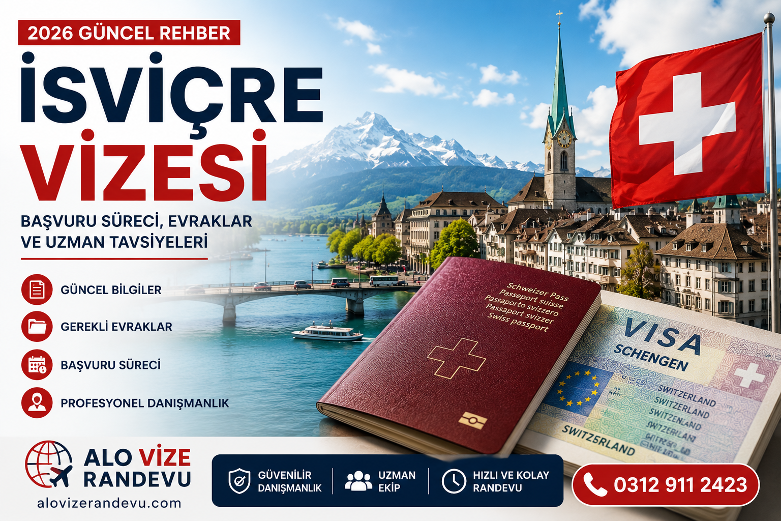 İsviçre Vizesi Başvurularında 2026 Güncel Süreç: Schengen Vizesi Alacaklar İçin Kapsamlı Rehber