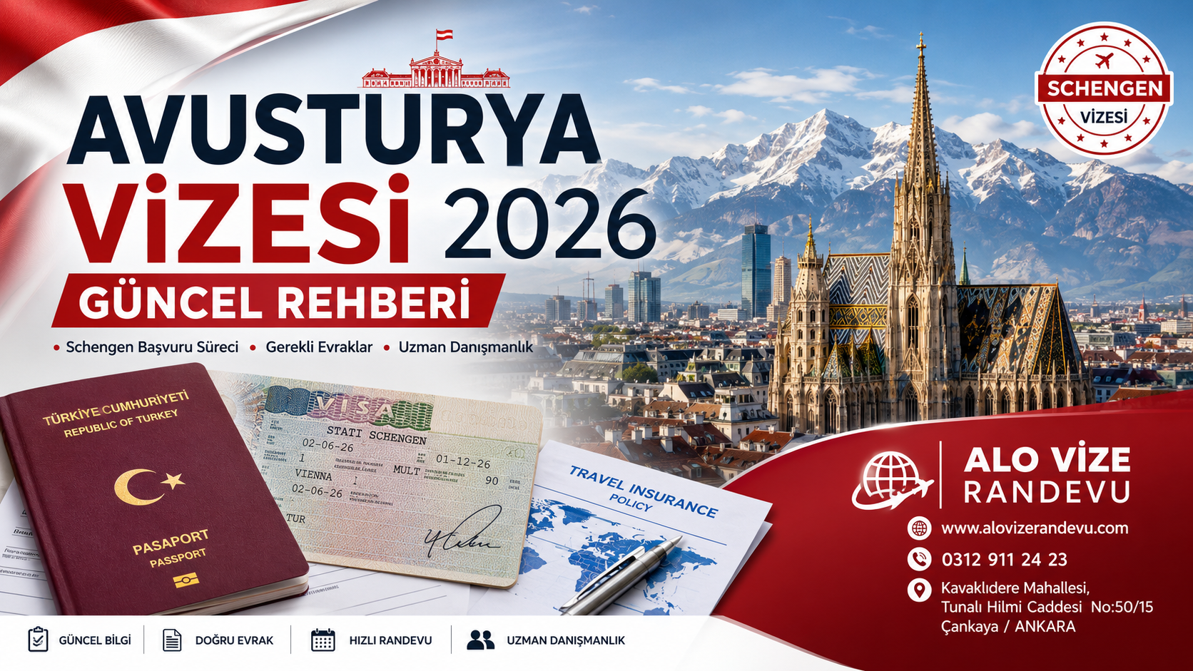 Avusturya Vizesi Başvurularında 2026 Güncel Gelişmeler: Schengen Vizesi Alacaklar İçin Kapsamlı Rehber